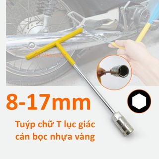 Cần siết, tuýp chữ T, tay vặn khẩu chữ T lục giác vặn đai ốc, bu lông đầy đủ size
