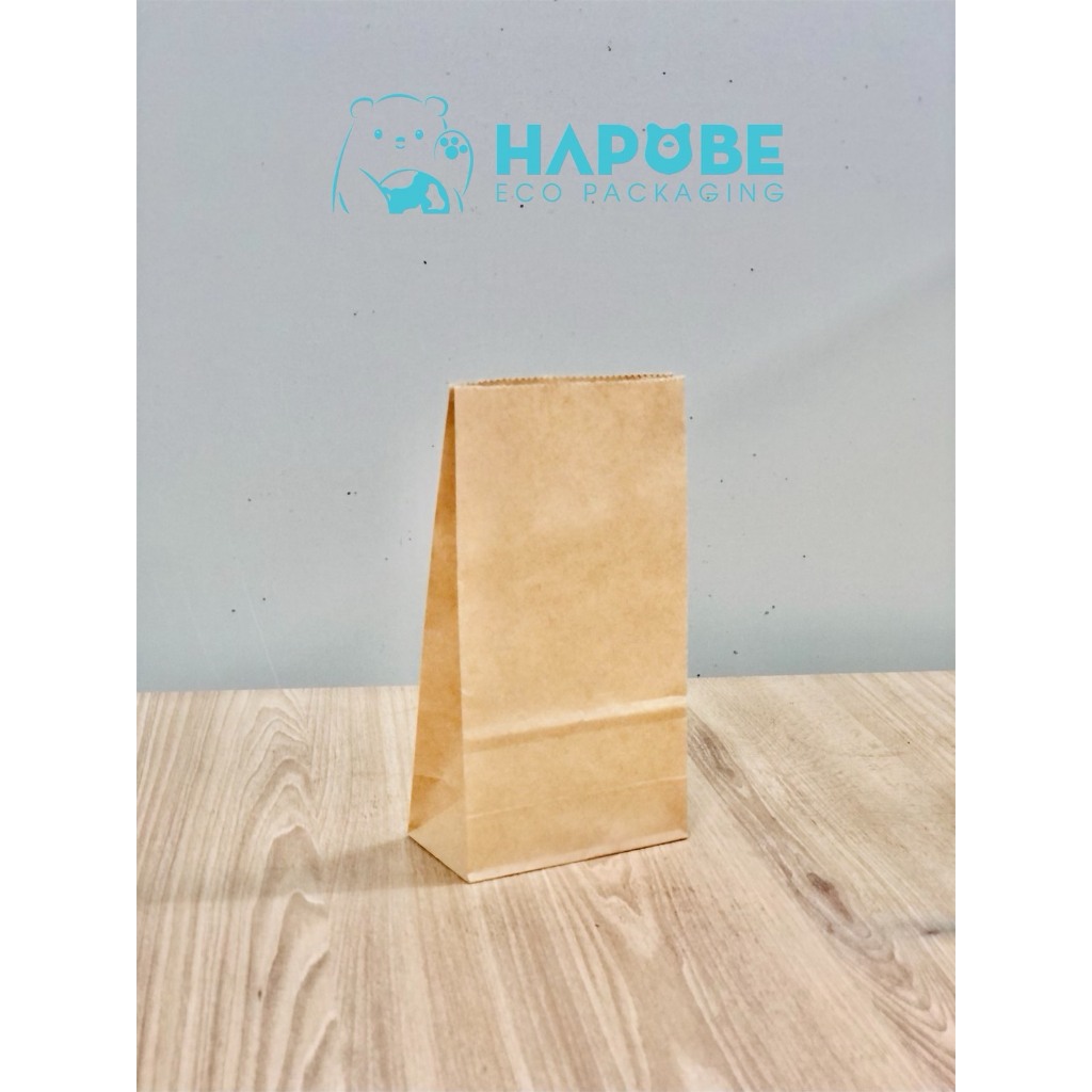[100 Cái] Túi Giấy Kraft Nhật Không Quai – Túi Nhỏ Đựng Hàng, Mỹ Phẩm, Phụ Kiện 🌱♻️