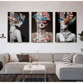 Combo 1 tranh 60x90cm tràn viền, 2 tranh 50x70cm tràn viền in theo yêu cầu