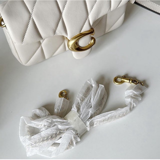 [ BAO CHECK CHÍNH HÃNG]  TÚI COACH TABBY WRISTLET TRẮNG KEM
