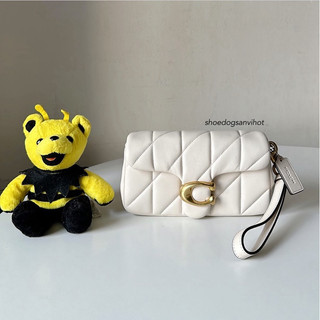 [ BAO CHECK CHÍNH HÃNG]  TÚI COACH TABBY WRISTLET TRẮNG KEM