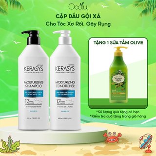 Cặp Dầu Gội Xả Keratin Phục Hồi Hư Tổn Làm Mượt Tóc Cho Tóc Khô Xơ, Kerasys Moisturizing Hàn Quốc
