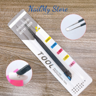 Nhíp gắp nail 2 đầu đa năng gắp đá định hình, chà sticker và foil, nhíp làm móng