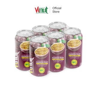 Nước ép chanh dây, nước ép trái cây tươi vinut - lon 330ml