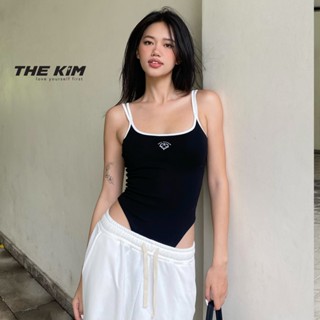 THE KIM Áo bodysuit 2 dây ( có mút ngực ) cao cấp , đáy áo có cúc bấm, chất liệu cotton 2 lớp vải A217