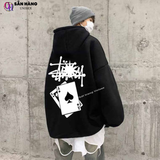  Áo Hoodie STU LÁ BÀI Basic phong cách đơn giản, hiệu quả, Unisex nữ nam hàn quốc - CHP