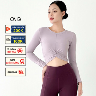 Áo tập Nữ BIKINI PASSPORT kiểu tay dài xoắn eo- màu Tím - BG095_PP