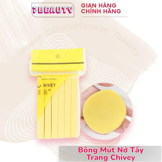 [5Bịch 60Miếng]Bông Nở Rửa Mặt Bọt Biển Chivey Dùng Trong Phun Xăm,Spa Siêu Tiết Kiệm