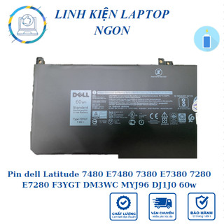 Pin zin dell latitude 7280 dj1j0 42wh 7480 f3ygt 60wh 7290 7390 e7280 e7390 e7480 e7490 mới 100%
