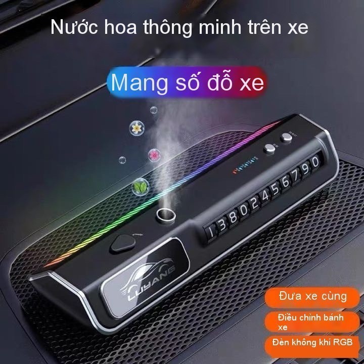 Máy Khuyếch Tán Tinh Dầu ô Tô SimpleFart N6 Kết Hợp Bảng Số Điện Thoại Trên Ô Tô Đèn Led RGB TM