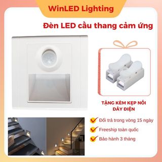 Bóng đèn led cảm ứng cầu thang, đèn led cảm ứng cầu thang, led cảm biến bậc cầu thang ánh sáng vàng bật tắt thông minh