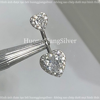 Khuyên rốn trái tim Bạc s925