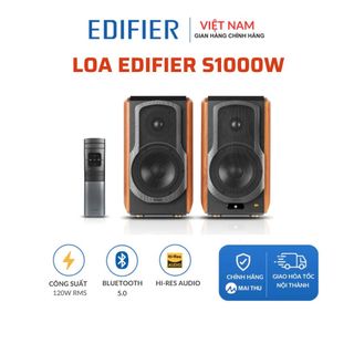 Loa bookshelf edifier s1000w - kết nối wi-fi - airplay - spotify - tidal - bluetooth 5.0 - công suất 120w - bh 24 tháng