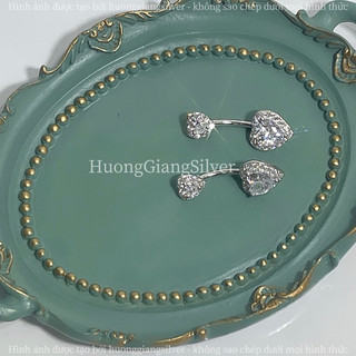 [✨Hàng mới về] Khuyên rốn trái tim Bạc s925 (92,5%Bạc)