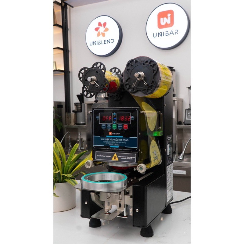 MÁY DẬP NẮP CỐC TỰ ĐỘNG UNIBAR  ( Bảo hành 12 tháng )