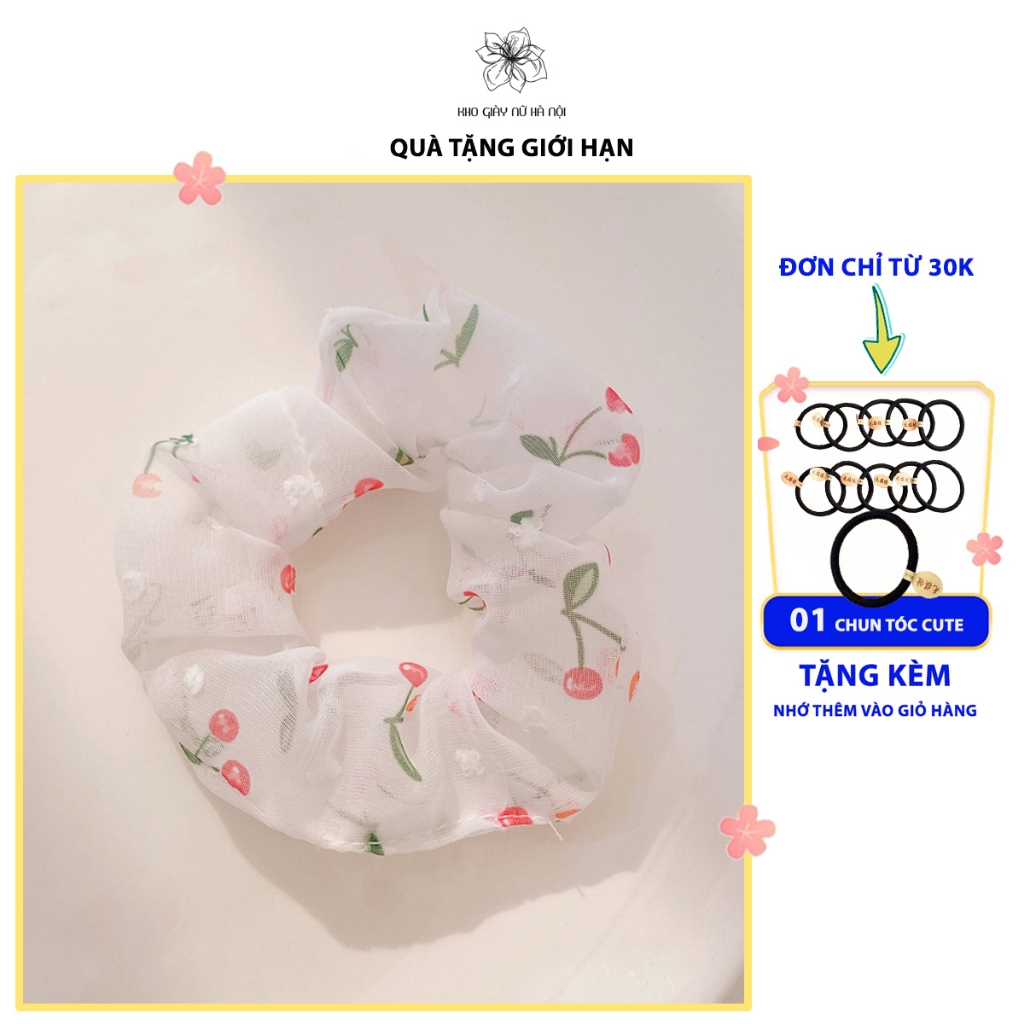 Scrunchies cột tóc, buộc tóc tím hottrend
