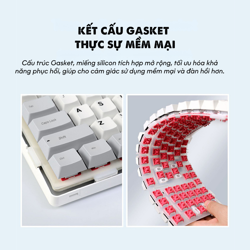 Bàn Phím Cơ Không Dây 3 Mode Kết Nối AULA F99 có Hotswap Gasket Mount Keycap PBT LED RGB Pin 8000mAh | BigBuy360 - bigbuy360.vn