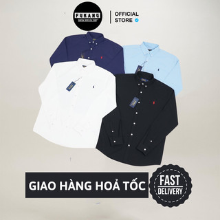 Áo Sơ Mi Tay Dài Ralph Lauren Logo Thêu Basic Best Quality