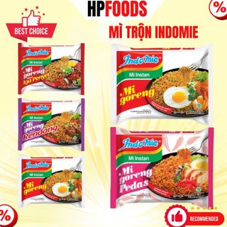 Combo 5 gói mì trộn Indomie các vị Cay Nồng Đặc Biệt Sườn Bò Cay