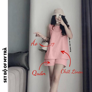SET LINEN BỘT NÚT BỌC (100% MY TRÀ MAY)