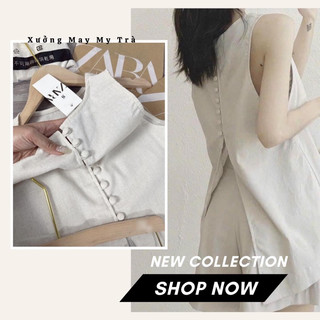SET LINEN BỘT NÚT BỌC (100% MY TRÀ MAY)