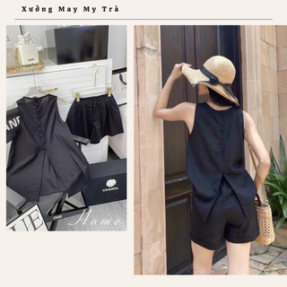 SET LINEN BỘT NÚT BỌC (100% MY TRÀ MAY)
