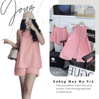 SET LINEN BỘT NÚT BỌC (100% MY TRÀ MAY)