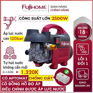 Máy Xịt Rửa Xe cao áp Fujihome, máy xịt rửa điều chỉnh bơm tăng áp lực nước pressure washer