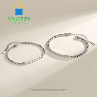 Vòng tay bạc s925 vanzzy jewelry , lắc bạc đôi unisex vz034