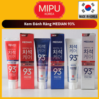 (Date 3/2026) Kem Đánh Răng Hàn Quốc MEDIAN 93% hộp 120g màu Trắng ,Đỏ, Xanh Chính Hãng