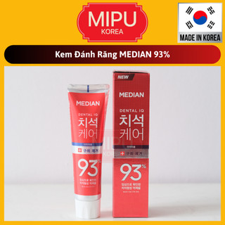 ( Date 11/2025 ) Kem Đánh Răng MEDIAN 93%  Màu Đỏ  HÀN QUỐC 120g