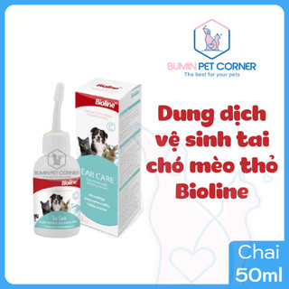 Dung dịch vệ sinh tai chó mèo thỏ Bioline Ear Care chai 50ml