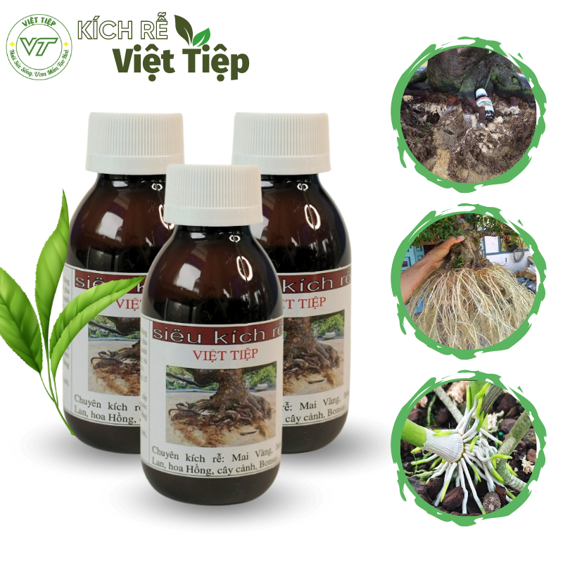 Siêu ra rễ, kích rễ Việt Tiệp dung tích 100ml nguyên liệu nhập khẩu cho mai, trang, hoa hồng và cây 