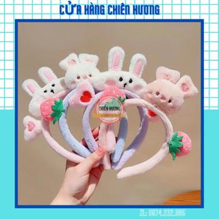 Băng đô cài tóc rửa mặt hình thỏ siêu dễ thương