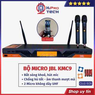 Micro không dây jbl kmc9 karaoke gia đình, củ mic lớn hát nhẹ chống hú, bắt sóng xa 30m - h2pro tech
