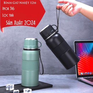 Bình giữ nhiệt inox 316 Truthbottle, Bình giữ nhiệt dung tích 600ml-1000ml, nắp inox làm cốc giữ nhiệt 12h- BTC07