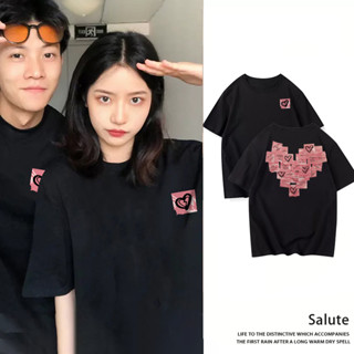 Áo Thun Trái Tim Hồng Hot Cho Các Cặp Đôi  Chất Cotton From Unisex Nam Nữ