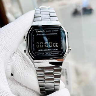 Đồng hồ nam casio điện tử a168wgg-1b dáng vintage,mặt số âm bản cực cool,size 36mm,chính hãng newfullbox bảo hành 3 năm