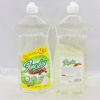 Nước Rửa Chén Fineday Tinh Dầu Quế/ Chanh Lô Hội 800ml