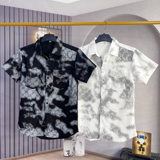 Áo sơ mi tay ngắn nam vải đũi nhiều màu sắc Hnstore1809