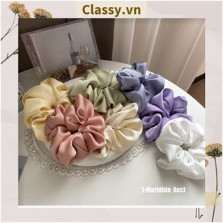 Dây cột tóc classy vải scrunchies satin mờ hot trend, chất liệu satin mờ pk213