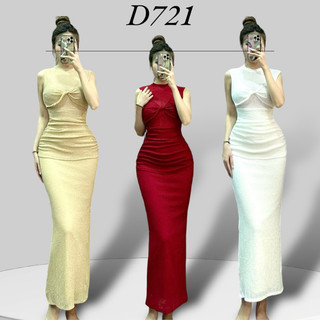 D721 - đầm body sát nách xoắn v1 nhún eo - ngọc lucie