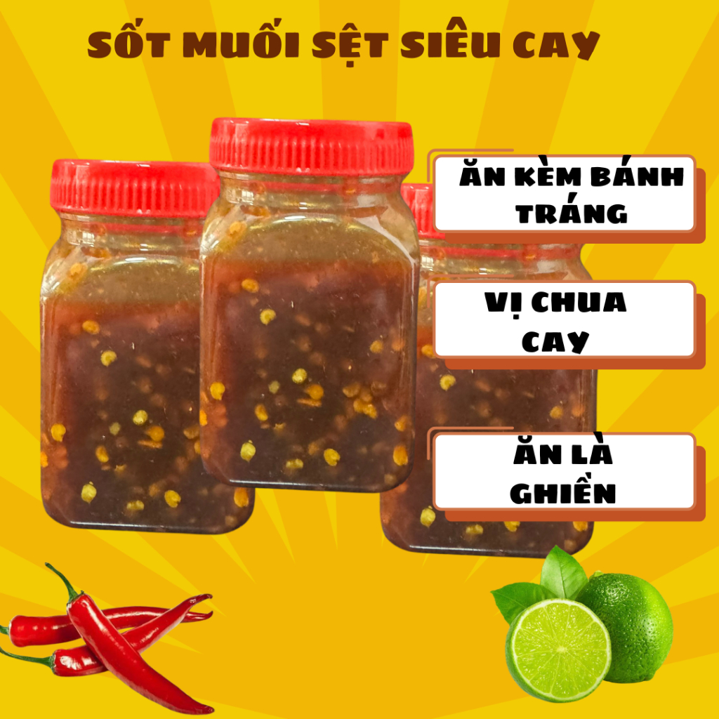 Muối sệt Siêu Cay CÔ NGA  100GR Sốt muối tôm Tây Ninh ớt tắc Siêu Cay chấm bánh tráng phơi sương,trá