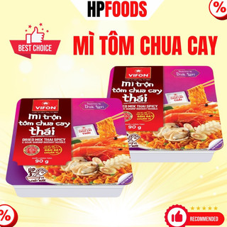 Mì trộn sốt Tôm Chua Cay Vifon khay 90g-Mì xào trộn sốt tôm chua cay ngon ăn liền hiệu Vifon