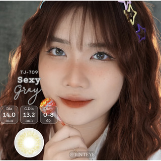 Kính áp tròng Tinteye Lens Xám pha nâu tây TJ-709