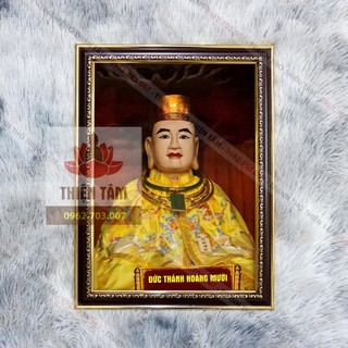 Tranh Ông Hoàng Mười 36x48cm bằng vải phủ bóng + khung composite xịn xò