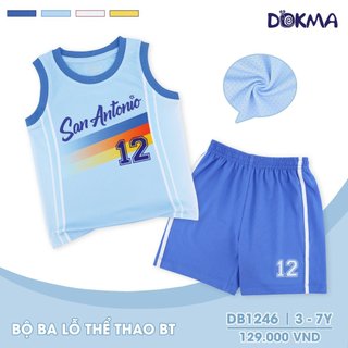 Bộ sát nách thể thao Dokma cho bé 13-25kg