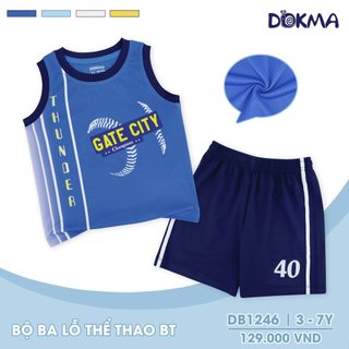 Bộ sát nách thể thao Dokma cho bé 13-25kg