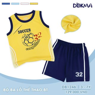 Bộ sát nách thể thao Dokma cho bé 13-25kg