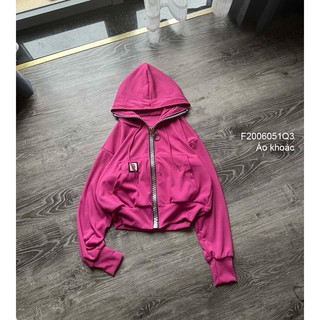 Áo khoác khóa kéo to có mũ chùm, áo khoác nữ viens store
